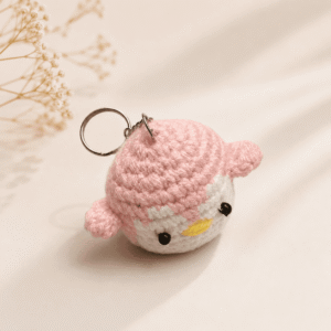 Crochet Penguin Bag Charm Keychain - Image 4