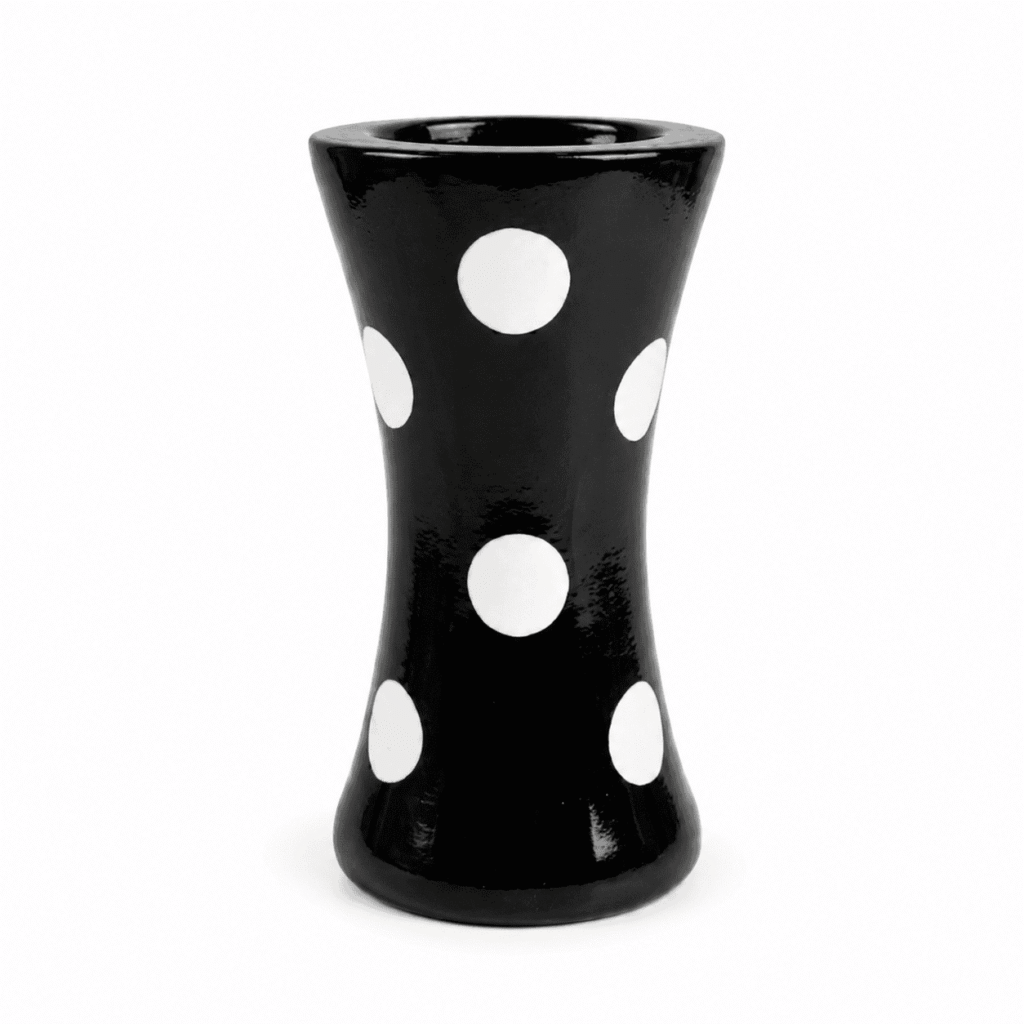 Modern Black Polka Dot Ceramic Vase(Set of 2)