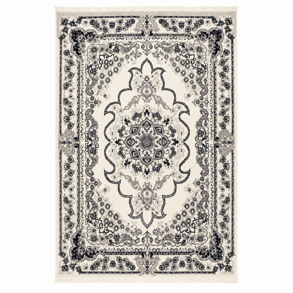 Ivory Persian Floral Area Rug