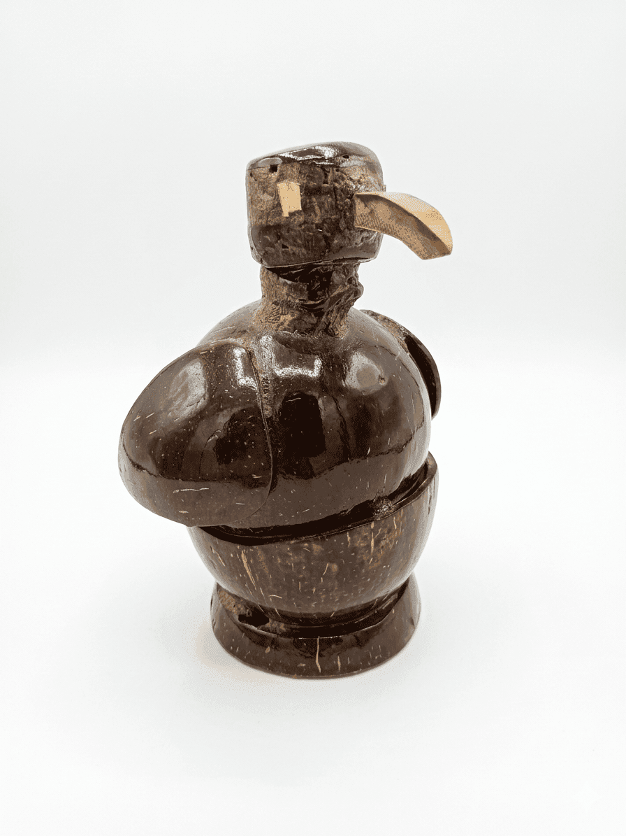 Handcrafted Coconut Shell Bird Figurine - Image 2