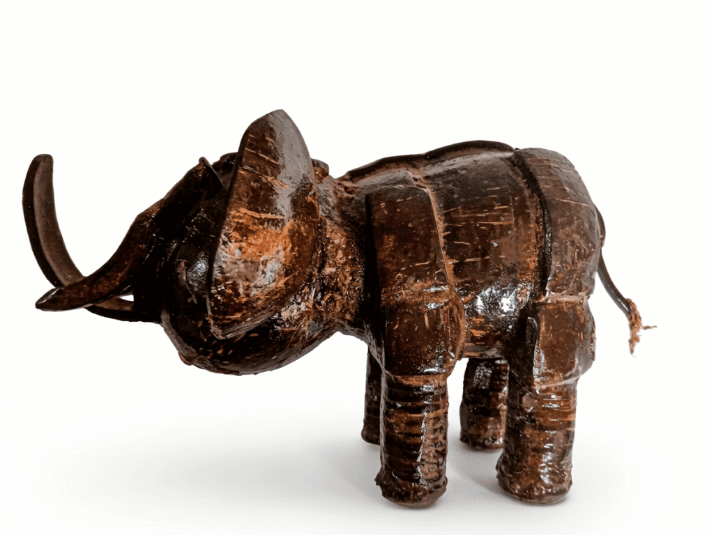 Artisan Coconut Shell Elephant Figurine