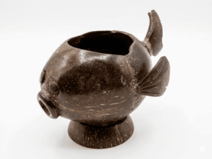 Coconut Shell Whale Decorative Cup - Image 3