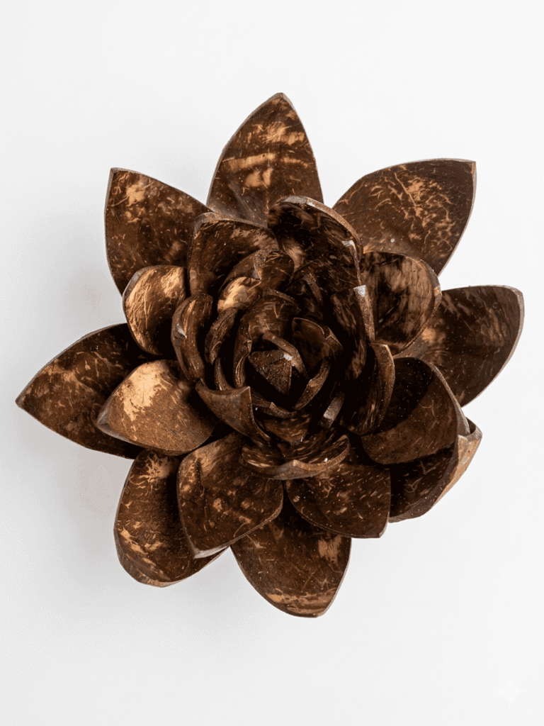 Coconut Shell Lotus Flower Decorative Showpiece