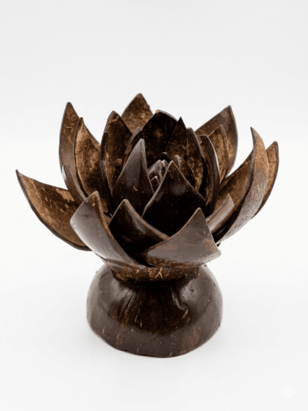 Coconut Shell Lotus Flower Decorative Showpiece - Image 3
