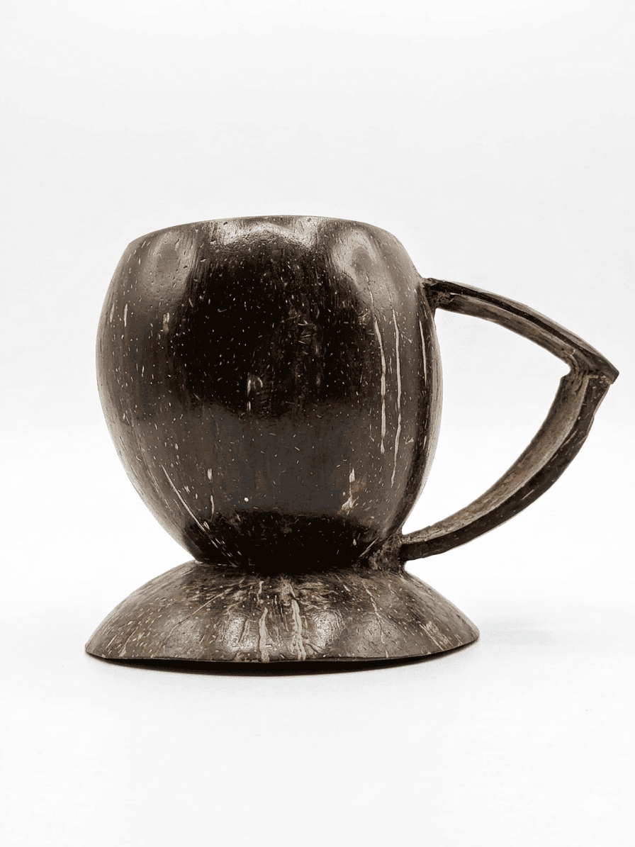 Handcrafted Coconut Shell Coffee Mug - Image 3