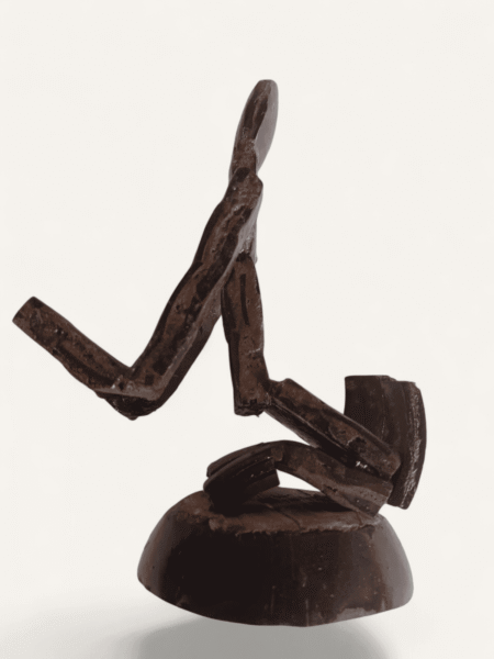 Handcrafted Coconut Shell Yoga Figurine - Image 1