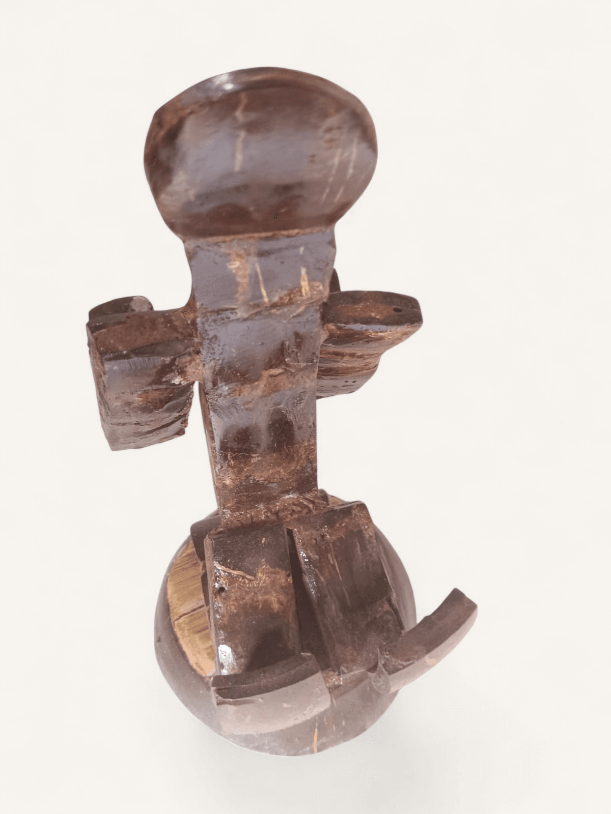 Handcrafted Coconut Shell Yoga Figurine - Image 4