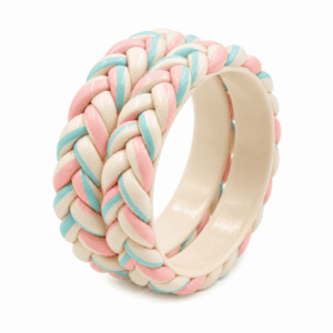 Pastel Braided Lac Bangles (Set of 2) - Image 1