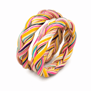 Pastel Braided Lac Bangles(Set of 2)