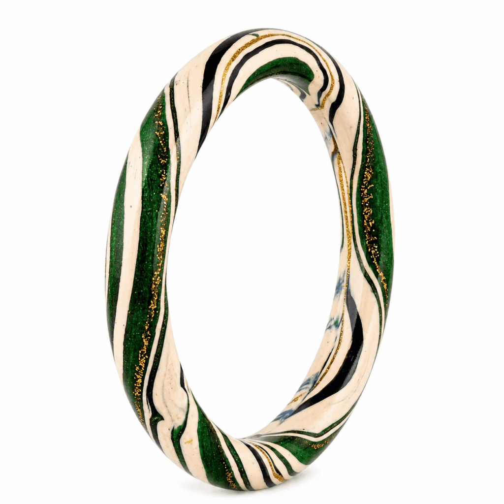 Marble Design Lac Bangles(Set of 2)