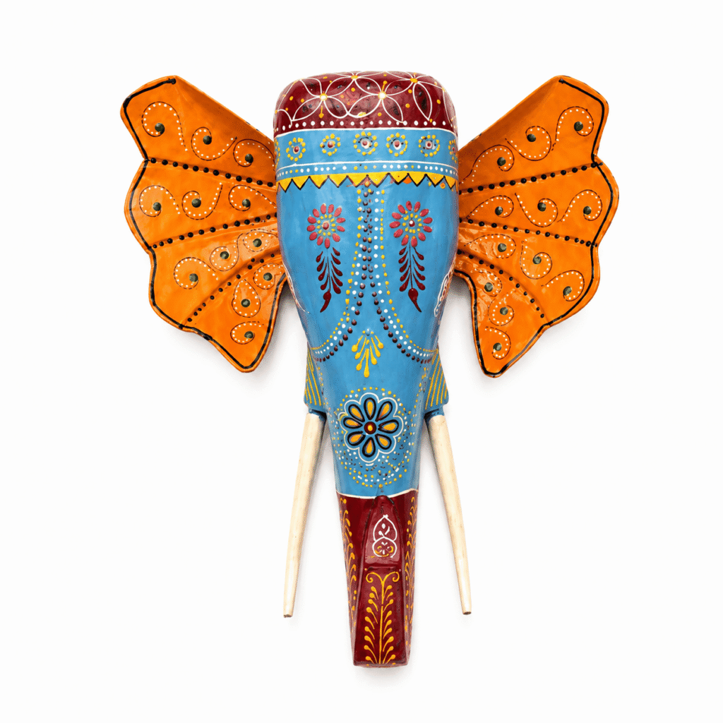 Handcrafted Wooden Elephant Wall Decor
