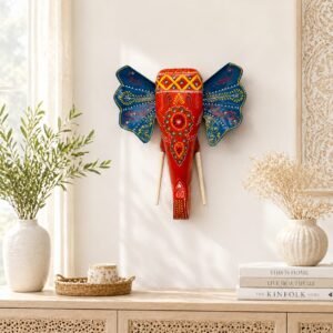 Royal Ember Wooden Elephant Wall Decor - Image 2