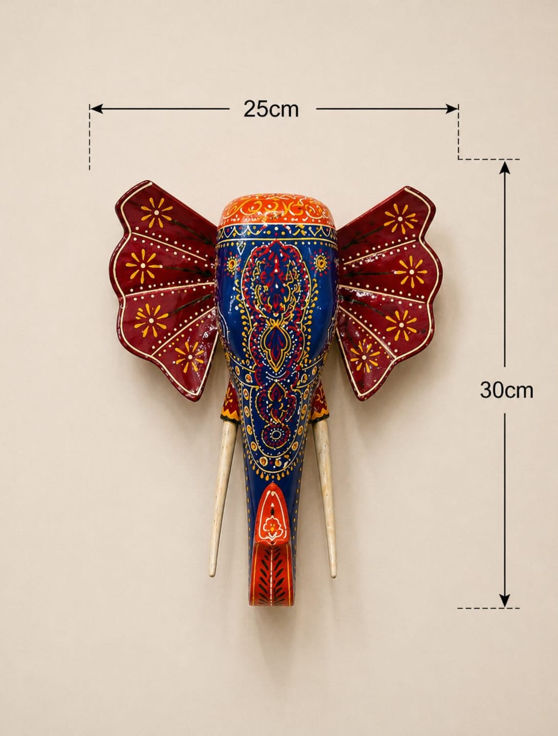 Midnight Royale Wooden Elephant Wall Decor - Image 2
