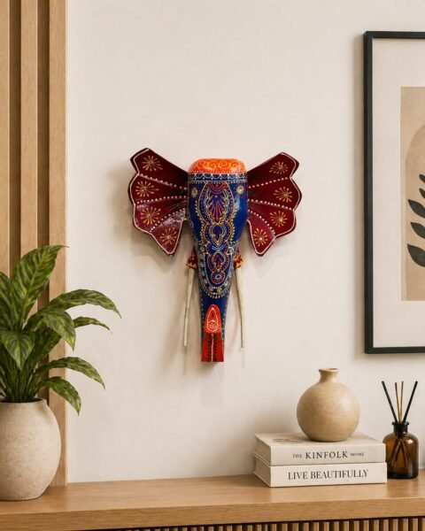 Midnight Royale Wooden Elephant Wall Decor - Image 4