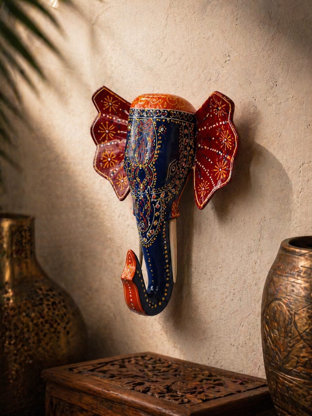 Midnight Royale Wooden Elephant Wall Decor - Image 5