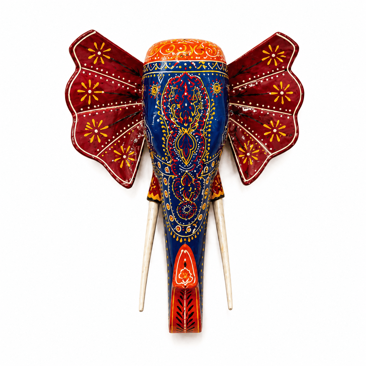 Midnight Royale Wooden Elephant Wall Decor - Image 1