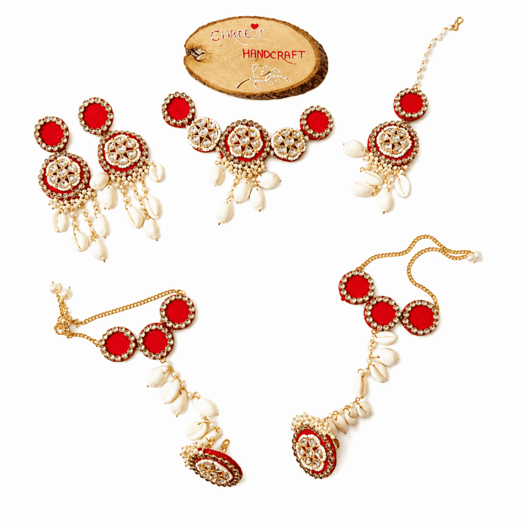 Floral Cowrie Wedding Jewelry Set