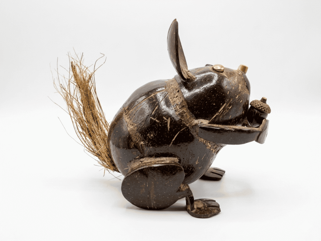 Handcrafted Coconut Shell Turtle Figurine