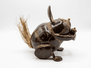 Handcrafted Coconut Shell Turtle Figurine - Image 3