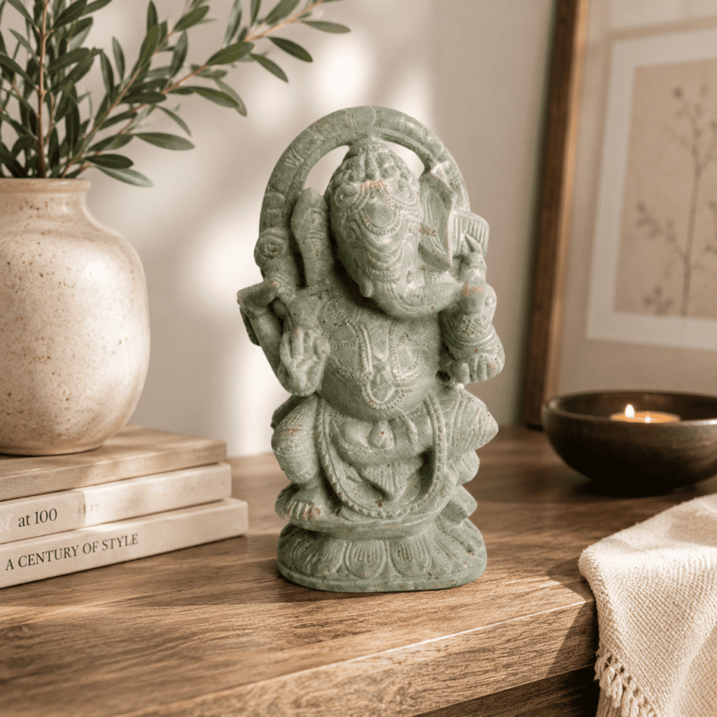 Natural Stone Ganesha Idol Sculpture