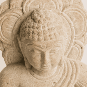 Natural Stone Sitting Buddha Statue - Image 2