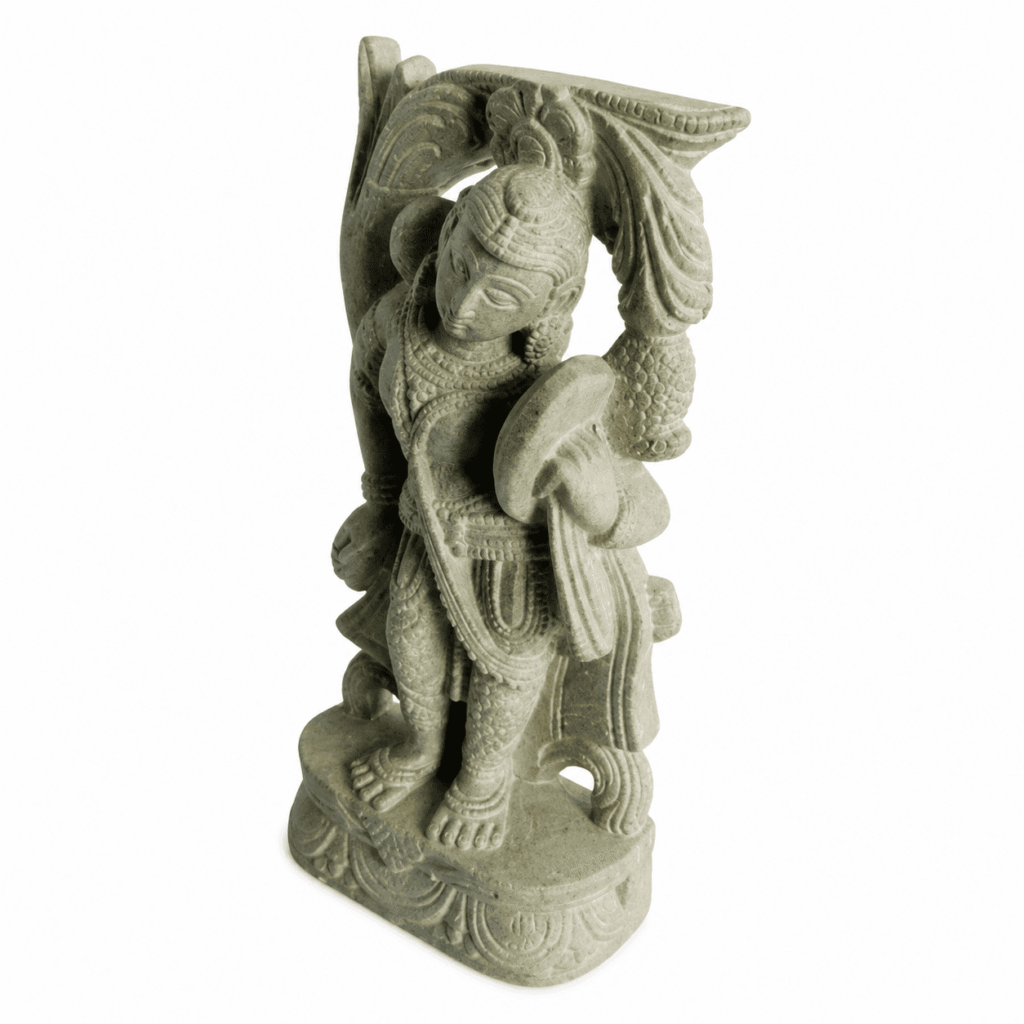 Devadashi Green Serpentine Stone Idol