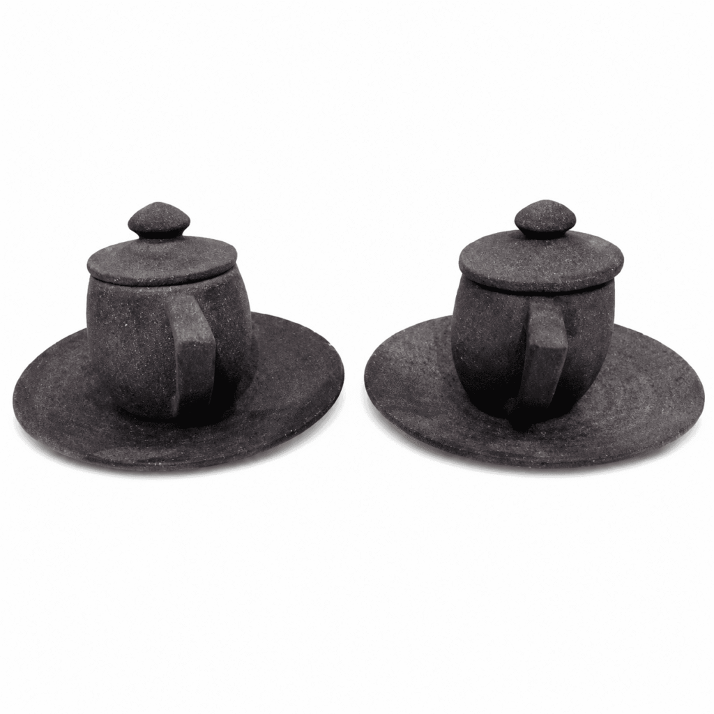 Natural Stone Tea Cup Saucer Set