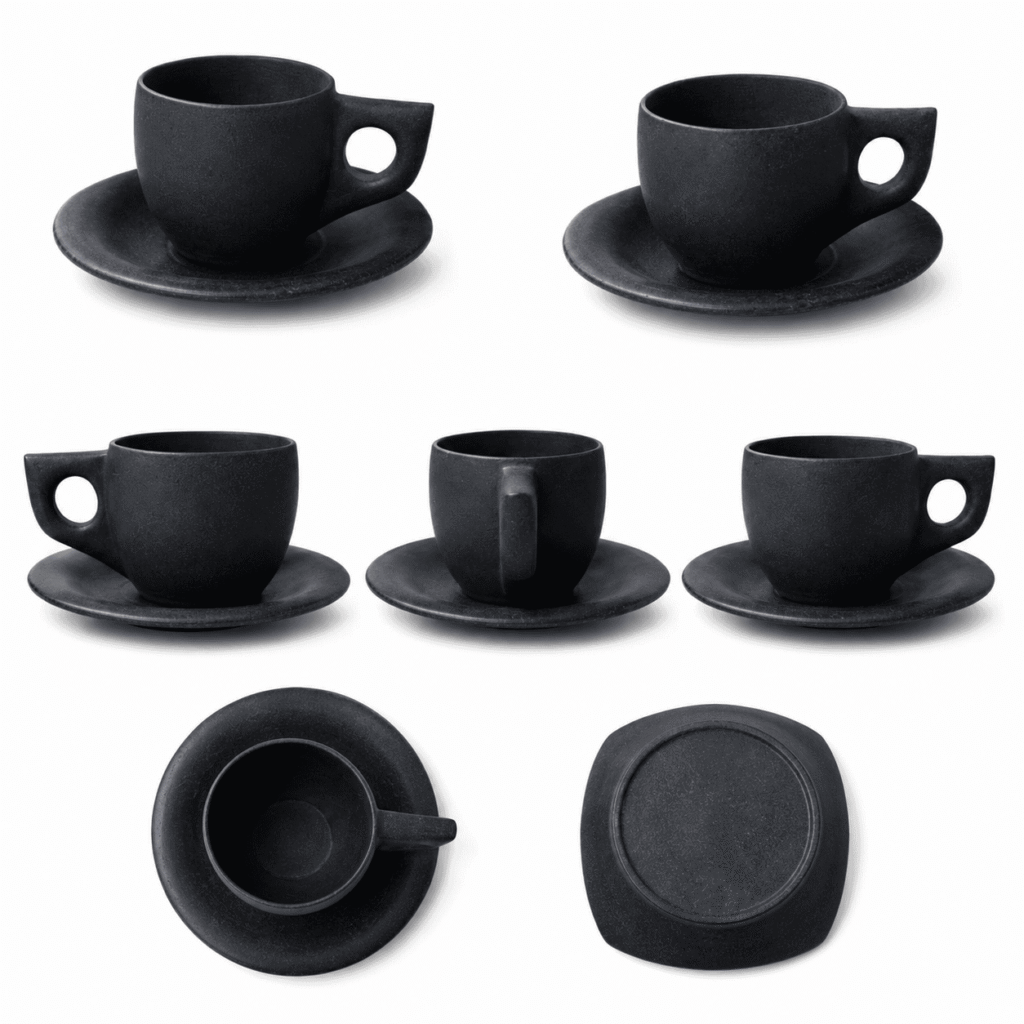 Natural Stone Tea Cup & Plate Set