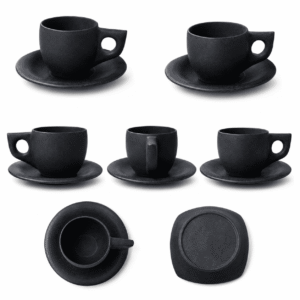 Natural Stone Tea Cup & Plate Set - Image 4