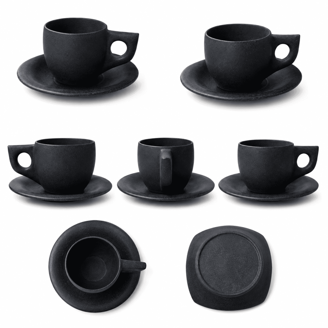 Natural Stone Tea Cup & Plate Set - Image 4