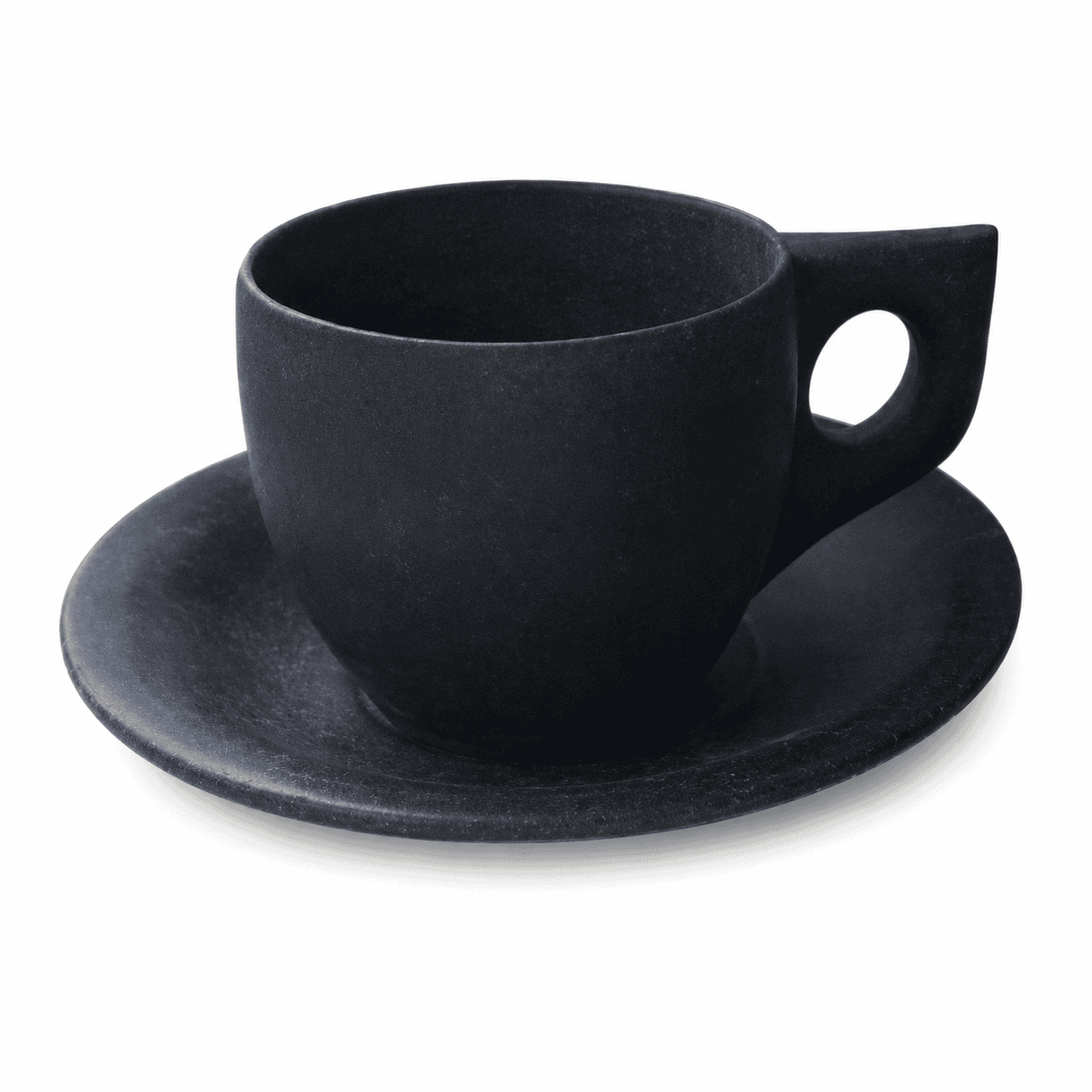Natural Stone Tea Cup & Plate Set - Image 1