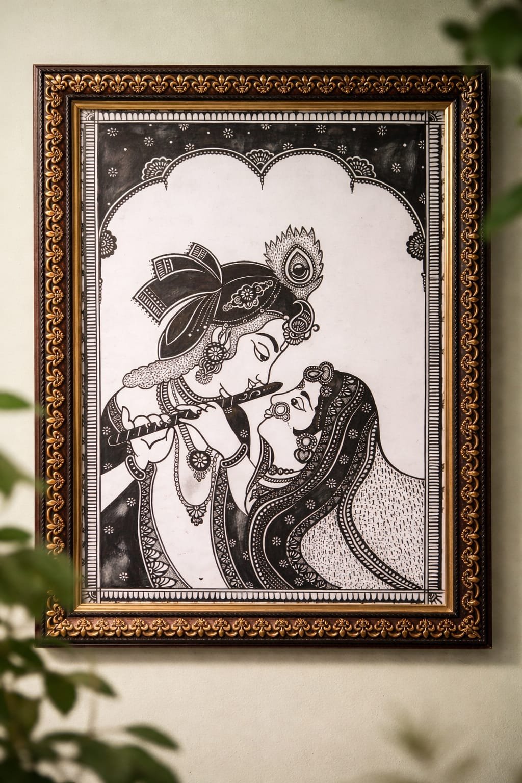 Radha Krishna Mandala Wall Art - Image 2