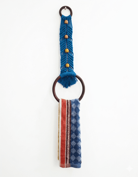 Macrame Beaded Towel Holder - Image 5