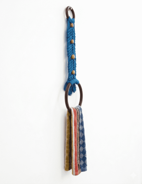 Macrame Beaded Towel Holder - Image 6