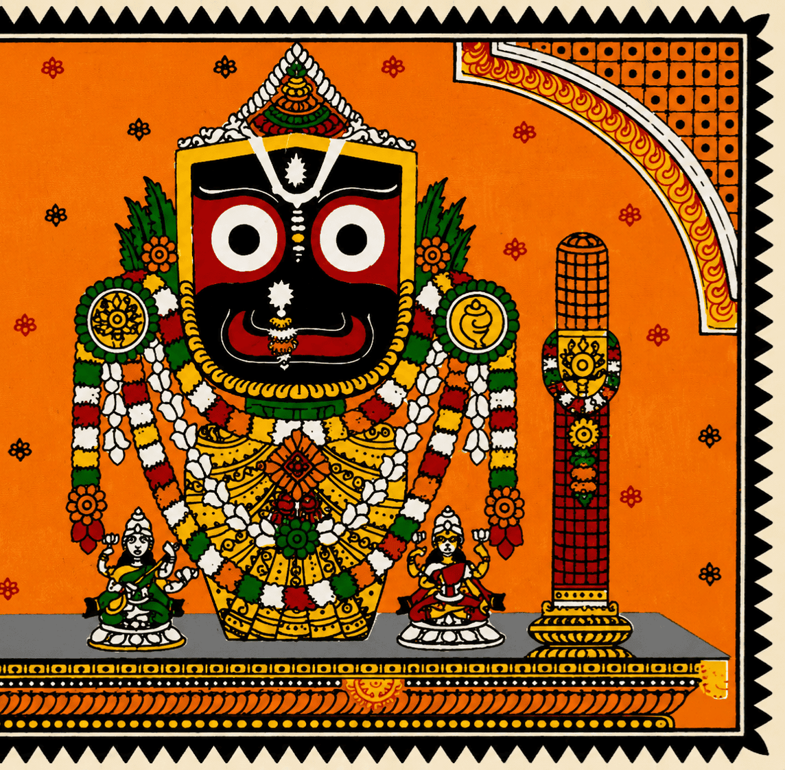 Jagannath Trio Pattachitra Folk Painting - Image 2