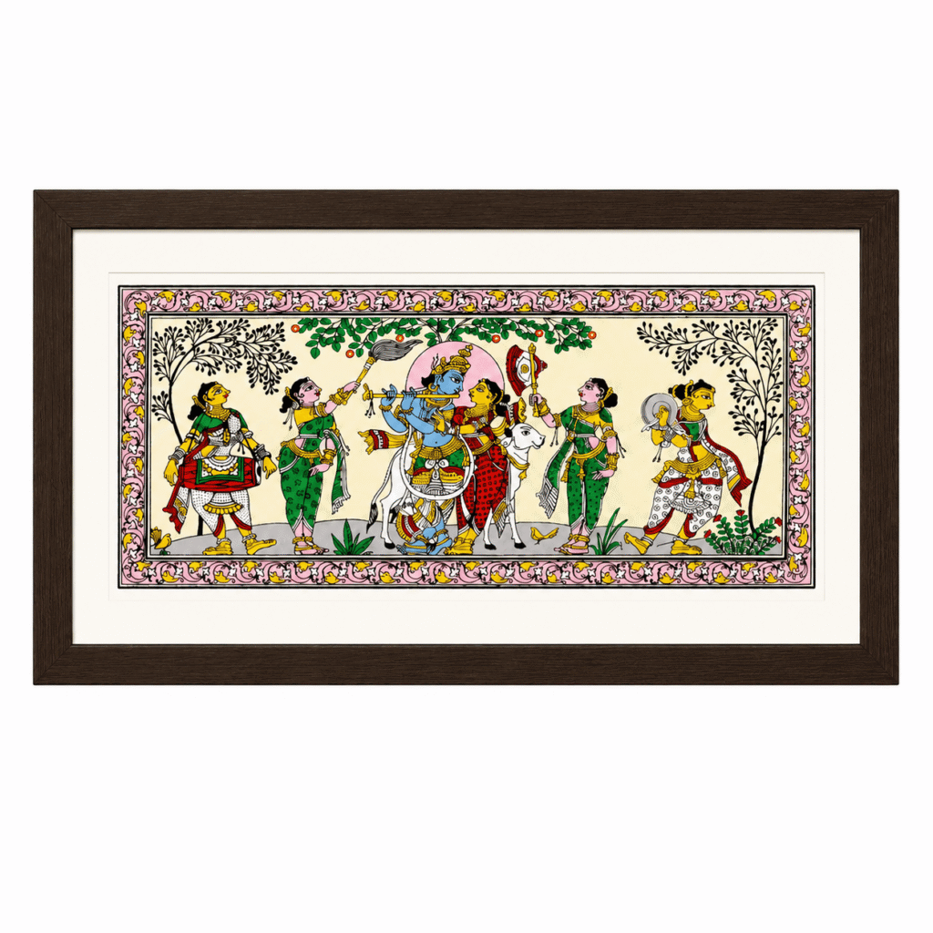 Krishna Leela Pattachitra Folk Painting