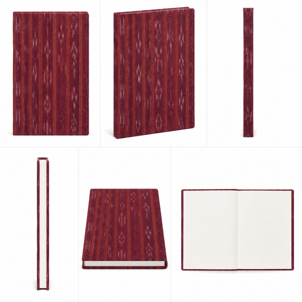 Crimson Ikat Handcrafted Journal