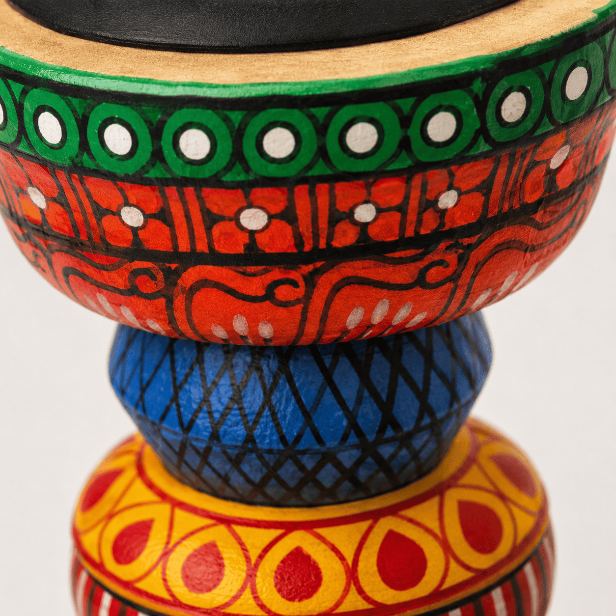 Pattachitra Handpainted Wooden Candle Stand - Image 2