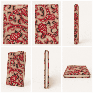 Red Indian Block Print Cotton Journal - Image 2