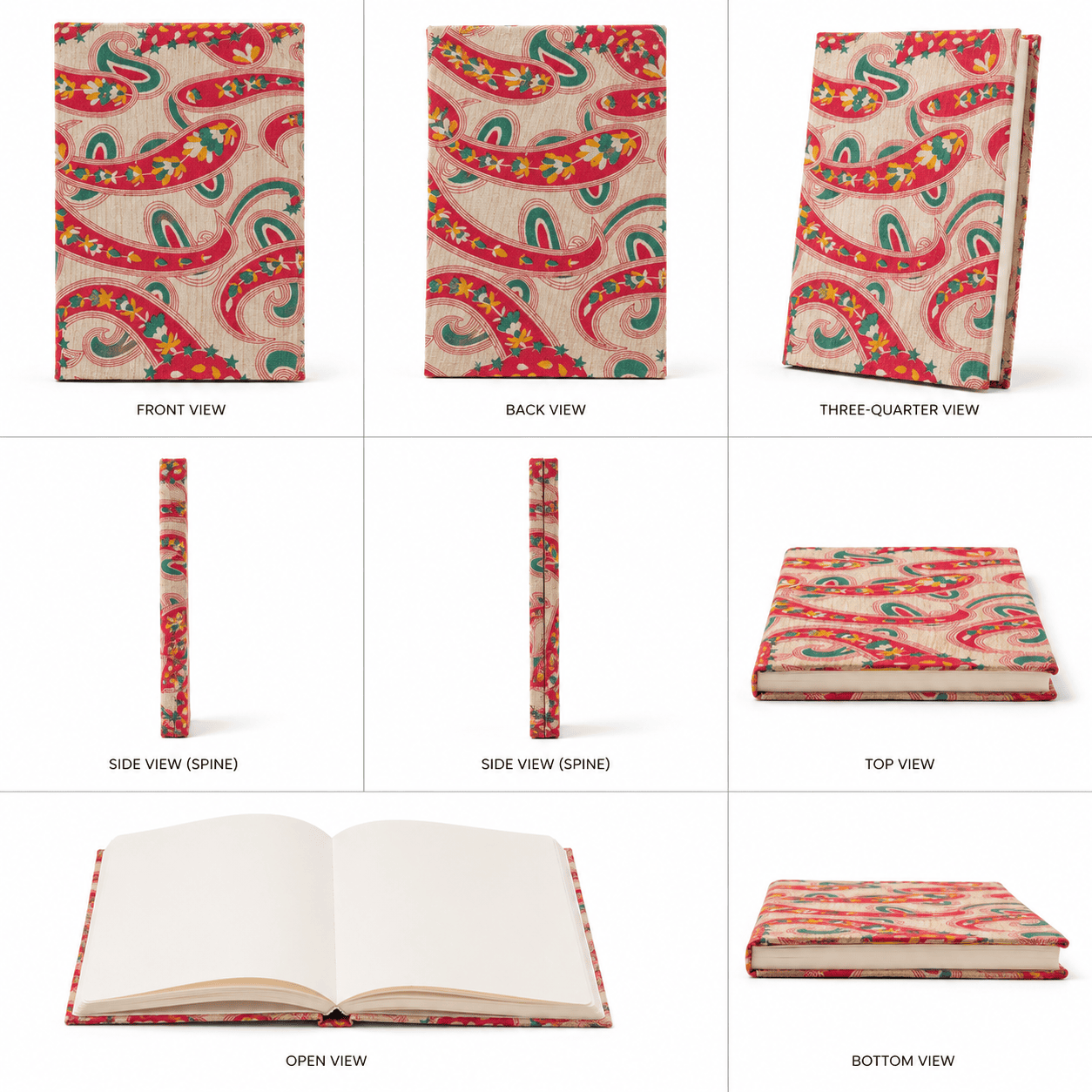 Pink Indian Block Print Cotton Journal - Image 3