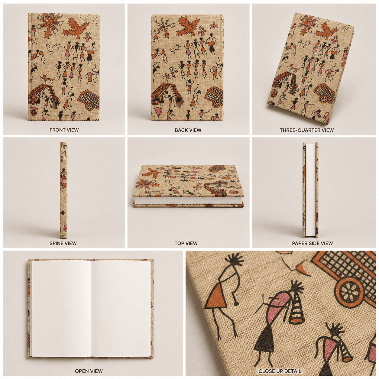Tribal Print Cotton Paper Journal - Image 2