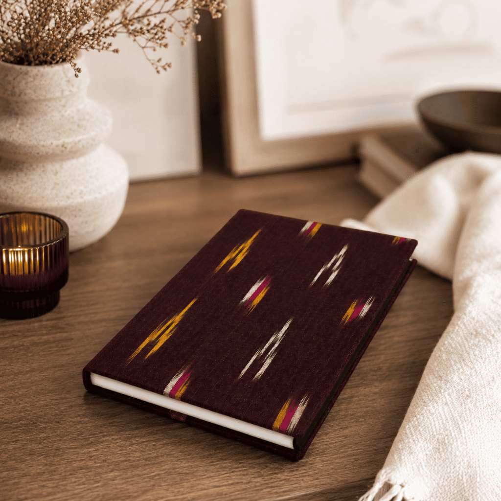 Brown Ikat Handloom Journal