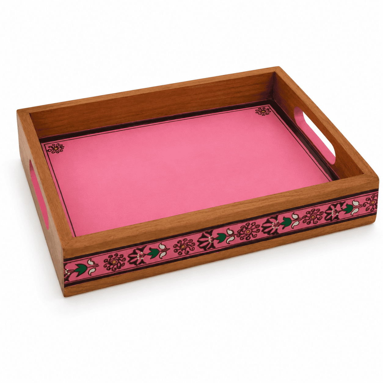 Pink Tranquil Wooden Serving Tray - Image 2