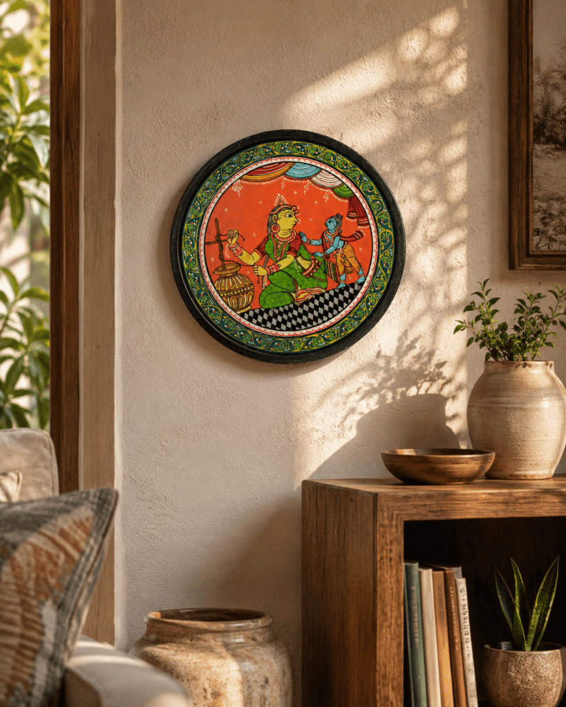 Odisha Pattachitra Folk Art Plate