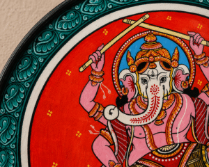 Ganesha Pattachitra Art Plate - Image 4