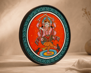 Ganesha Pattachitra Art Plate - Image 3