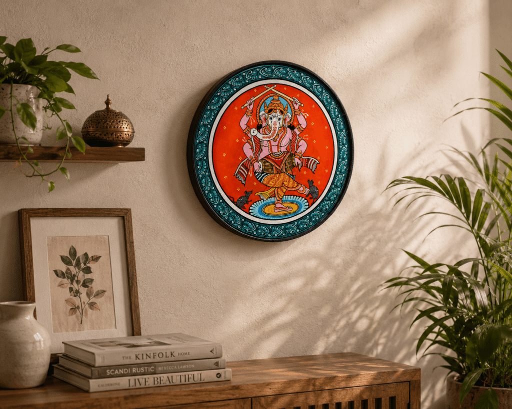 Ganesha Pattachitra Art Plate