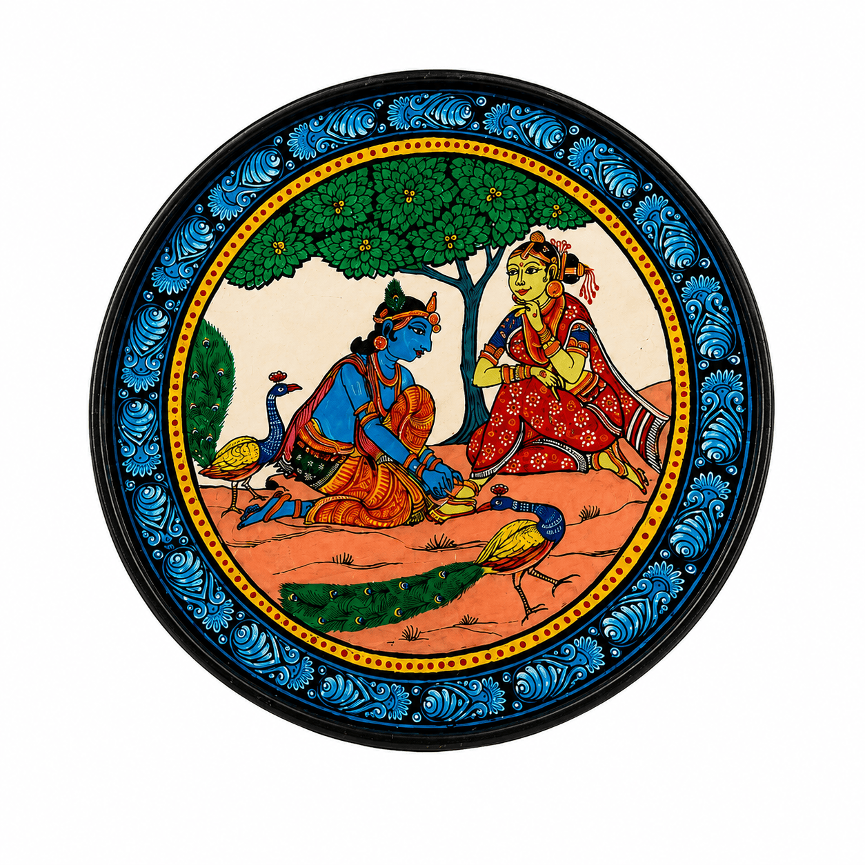 Odisha Heritage Pattachitra Art Plate - Image 1