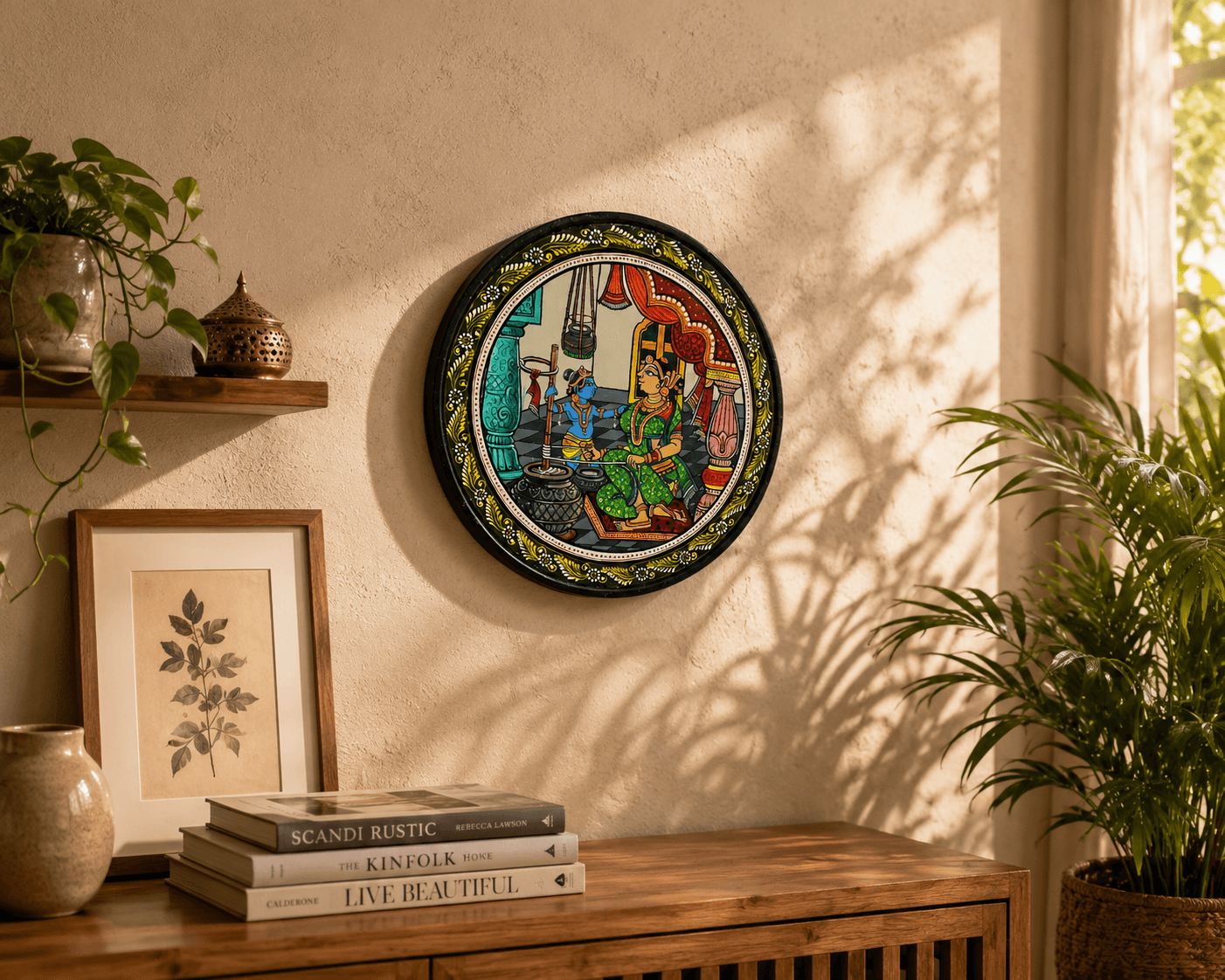 Odisha Pattachitra Traditional Art Plate - Image 3