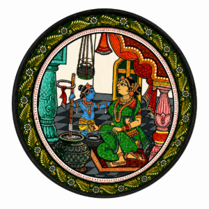 Odisha Pattachitra Traditional Art Plate - Image 1